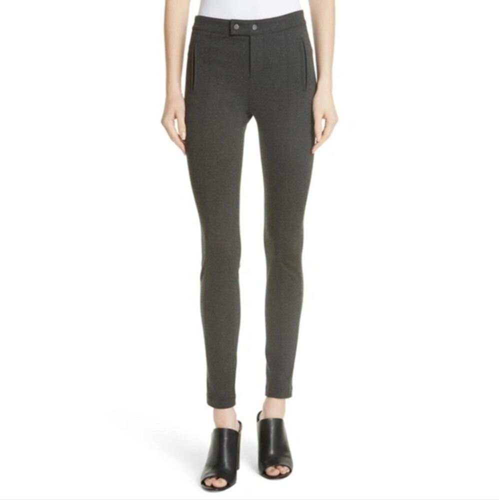Vince Women's Skinny Ponte Knit Pants Size 4 In Gray
